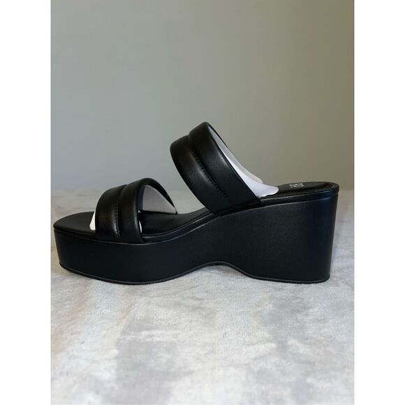 NEW Platform Wedge Black BP Heel Sandals Womens 9.5 - Picture 1 of 6